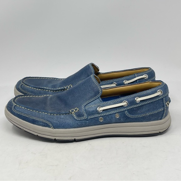 Cole Haan Boat Shoes Mens 9 M Blue Leather Slip On Casual Deck Nautical C12359 main image 4
